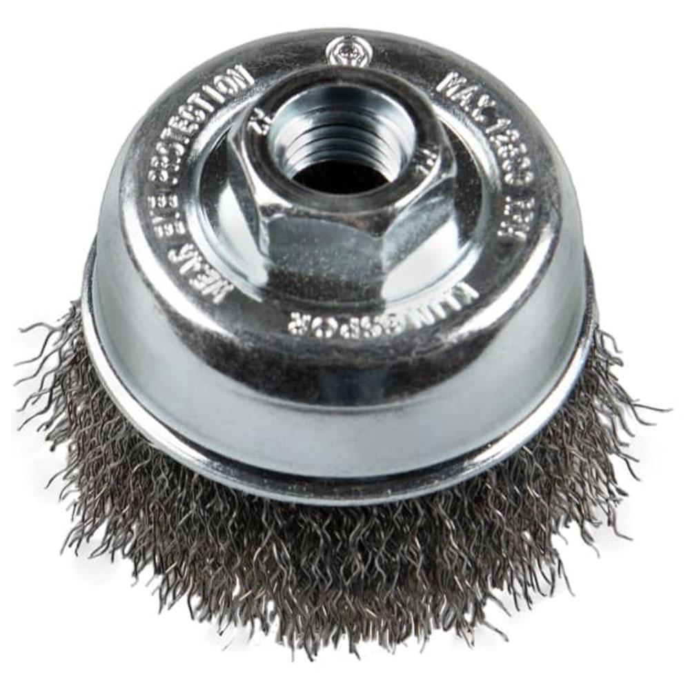Cup brush BT 600 W - steel and stainless steel - Ø 65 to 100 mm - thread M 14 - price per piece