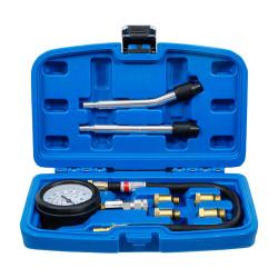 Compression tester set for gasoline engines - Spark plug thread adapters M10x1.0, M12x1.25, M14x1.25 and M18x1.5