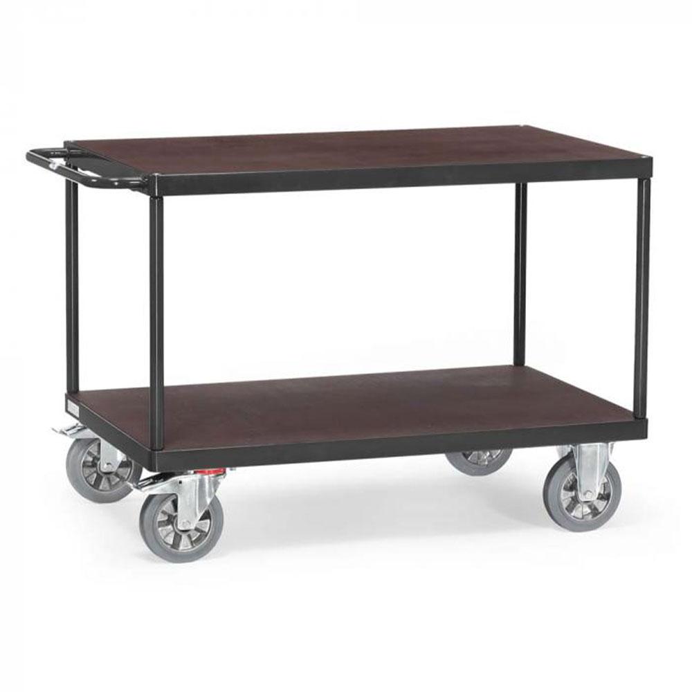 Table trolley Super-Multi-Vario-Transporter - 2 swivel and 2 fixed castors - max. load 1200 kg - loading area 1000x700 to 2000x800 mm