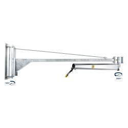 SAKR swivel arm - sheet steel profile - 180° rotatable - tensile load 200 N - jib length 3.6 to 5.6 m