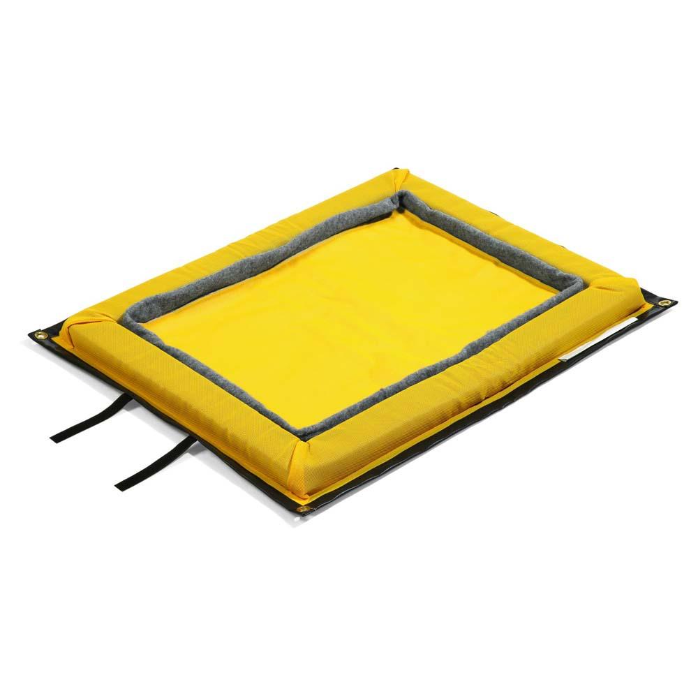PIG® Drip mat - with filter function - for outdoor use - Black/yellow - Absorbs 2.8 to 17.4 l - Price per piece