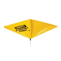 PIG® Roof leak diverter with safety labeling - PVC/PE - Yellow - 152 x 152 cm - Price per piece
