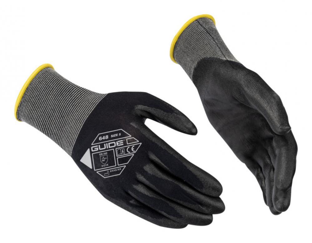 Ultra thin protective glove - GUIDE 648 - size 5 to 11 - black - VE 6 pair - price per pair