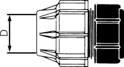 Verschlusskappe - Polypropylen - für PEX-Rohre - Rohr-Ø außen 32 bis 50 mm - PN 10