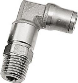 Elbow Plug Connections - Stainless Steel - With NPT-Thread - Positionable