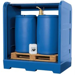 Gefahrstoffdepot - Auffangvolumen 225 l - max. 2 Fässer à 200 Ltr.