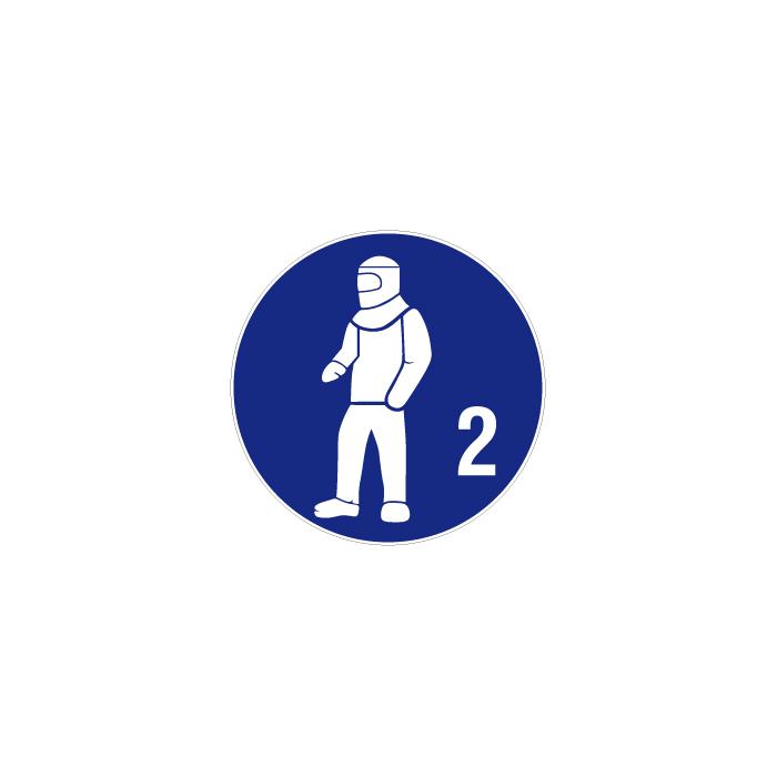 signes obligatoires "Porter un vêtement de protection 2" - diamètre 5 -40 cm