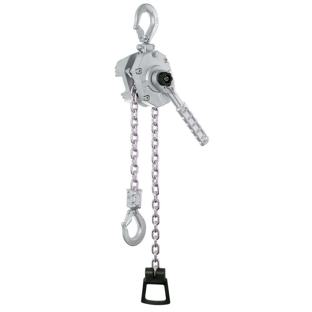 Aluminum lever hoist PAH - Load capacity 250 to 3200 kg - Stroke 1.5 to 5.0 m - 1 fall - Weight 1.6 to 21.0 kg - Price per piece