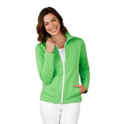 Eva Sweatjacke Damen - Größe XS bis 3 XL - apfel - mit Stehkragen