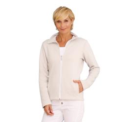 Eva Sweatjacke Damen - Größe XS bis 3XL - kitt - mit Stehkragen