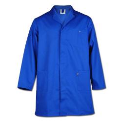 Work coat men "beb" royal blue blended fabric for mounting