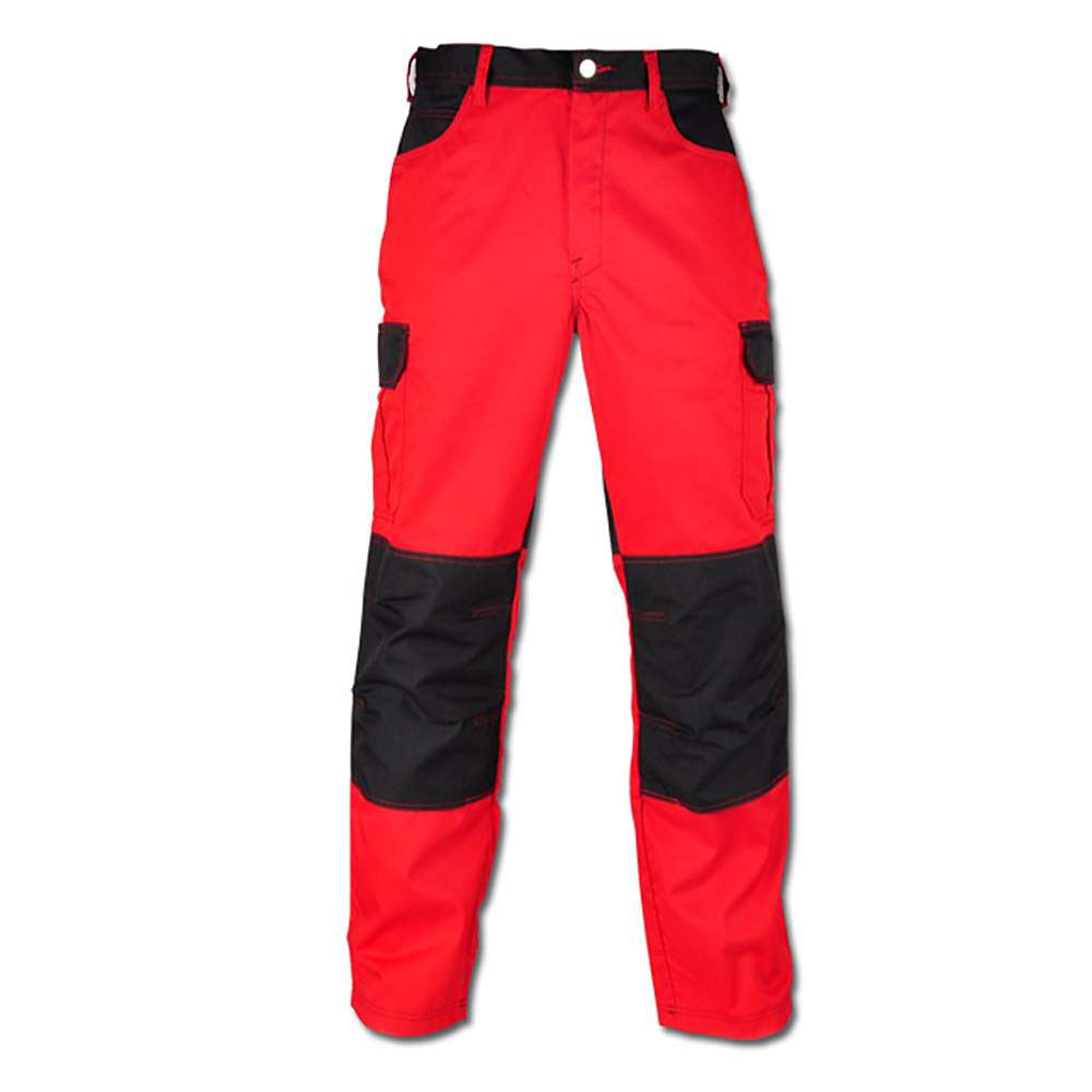 Spodnie "BEB" Premium czerwony / czarny do rzemiosła, przemysłu