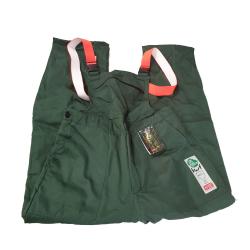 Schnittschutzlatzhose "Weide" - grün - mit Patte und Klettverschluss - 2 Seitentaschen - 1 Gesäßtasche - 1 Zollstocktasche - Größe 54