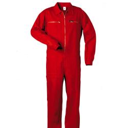 Rally overall - "WUNSTORF" Rally - 100% cotton - 290 g/m² - red - size 44 to 64 - 2-way YKK front zip