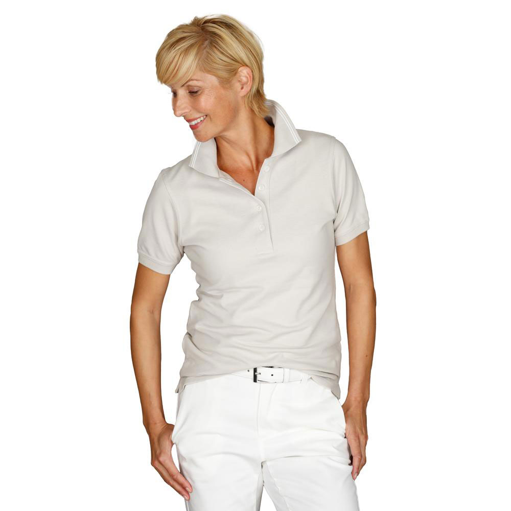 Damepoloskjorte Rhea - størrelse XS til 3 XL - kitt - figurnær passform