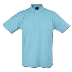 Restposten - Poloshirt - Größe XS - hellblau - 50% PES - 50% CO - 220 g/m² - 60°C waschbar - sehr robust - gestrickter Kragen - für Freizeit und Beruf - "Classic"