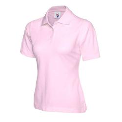 Restposten - Poloshirt - Gr. XL - rosa - 50% PES - 50% CO - ideale Passform - Seitenschlitzen - verstärkter Kragen - verlängerter Rückseite - "Damen Pique"