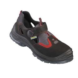 Work sandals "Glückstadt" - size 36-48 - shoe width 11 - suede leather - velcro strap - 2-layer PU/PU sole