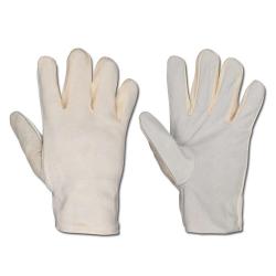 Work Gloves "LAHORE" - Combination Of Nappa Leather / Tricot Cotton - Farbe natu