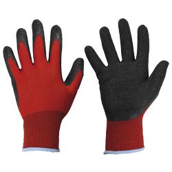 Work Gloves "BLACKGRIP"- Polyester - Color Grey - EN 388 / Class 3121