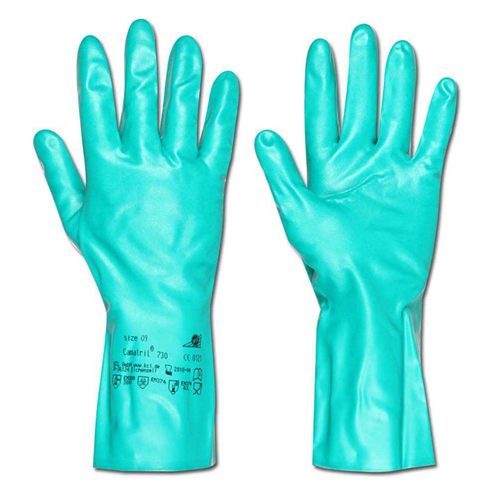 Nitrile glove "Camatril 730" - green - cat. 3 - KCL - VE 10 pair - price per pair