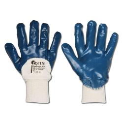 Gant nitrile "MECHANIC BLUE" - Cat. 2 - poignet tricoté- FORTIS - lot de 12 paires - prix par conditionnement
