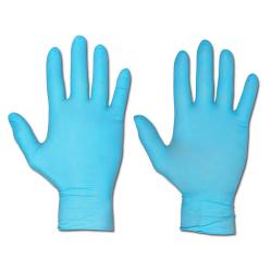Engångshandskar - opudrade - tål kemikalier - blå