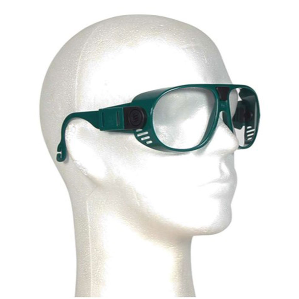 Spectacle 692 - PC colorless - frame green - price per unit - spare lenses per unit