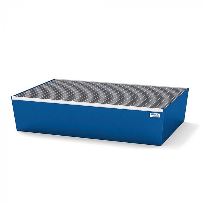 Collection tray classic-line - painted or galvanized steel - grating - for 2 barrels