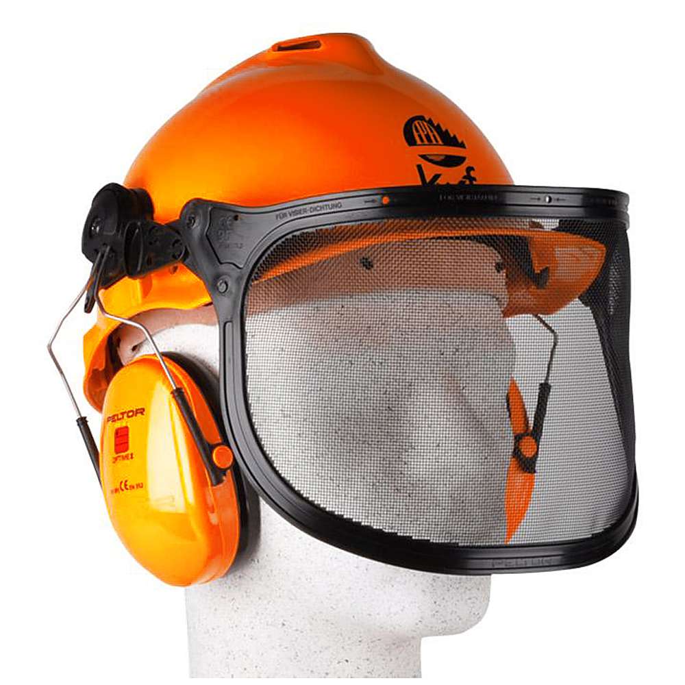 Skovbrug hjelm kombination "Peltor" - ABS, polyamid - gul, orange