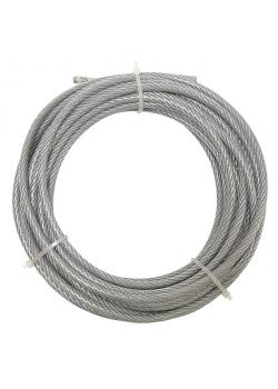 Steel Wire Rope - 6x7 + fiberkärna - stål - längd 50 m
