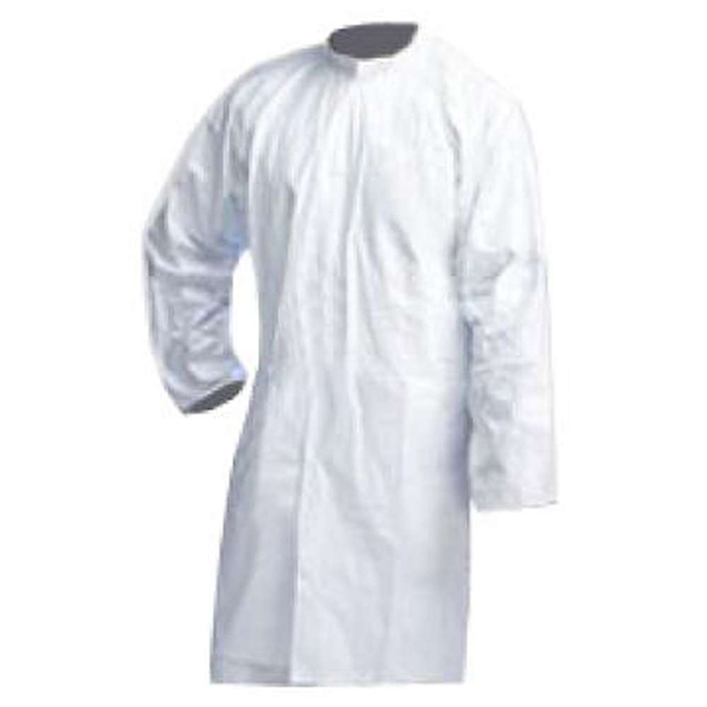 TYVEK® 500-laboratoriotakki - PE kehrätty fleece - pystykaulus - 3 taskua - valkoinen - koko M - XXL - pakkaus 50 kpl - hinta per pakkaus