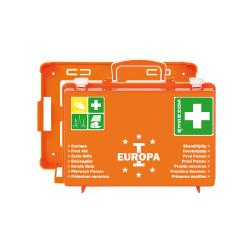 Førstehjelpsskrin "EUROPA I" - DIN 13157 - fylt - oransje ABS plast