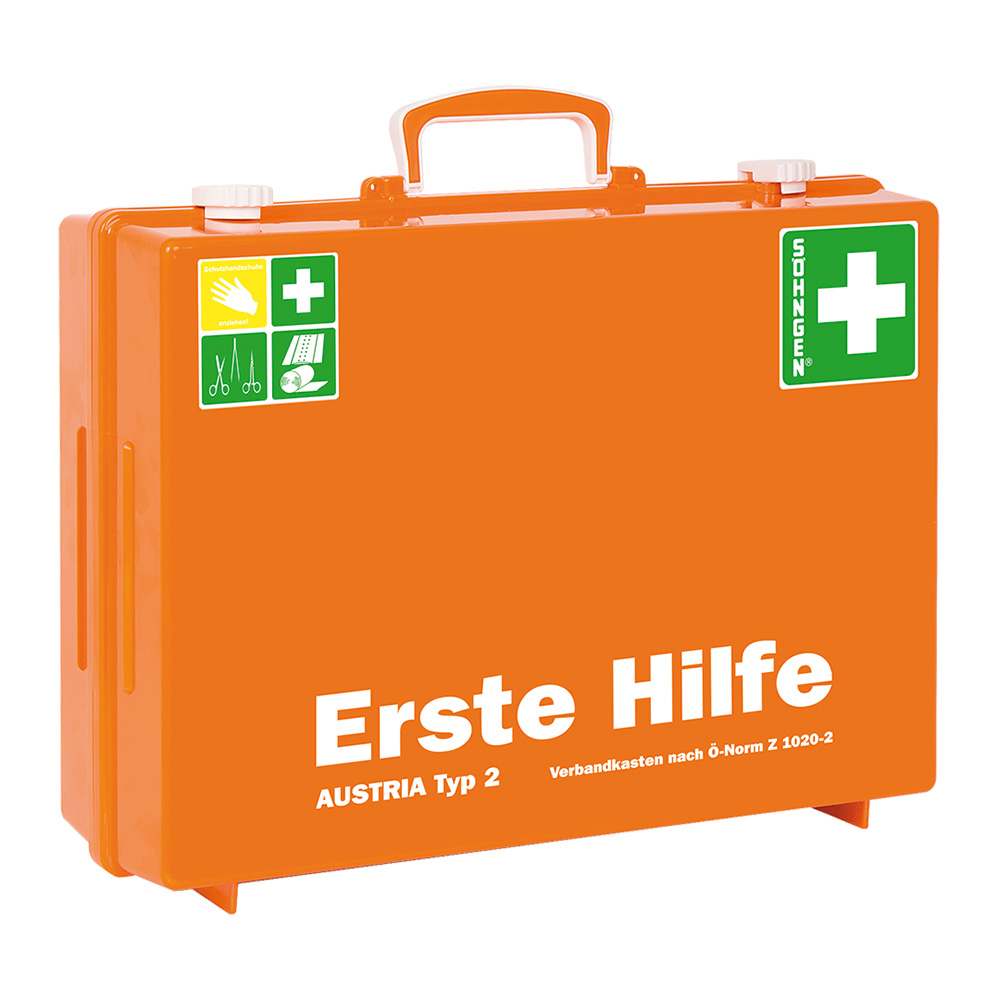 Førstehjelpsskrin "MT-CD" - fyllingsgraden med østerrikske standard Z 1020-2