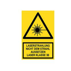 Warnschild - Laserstrahlung Nicht dem Strahl aussetzen Laser Kl. 3B