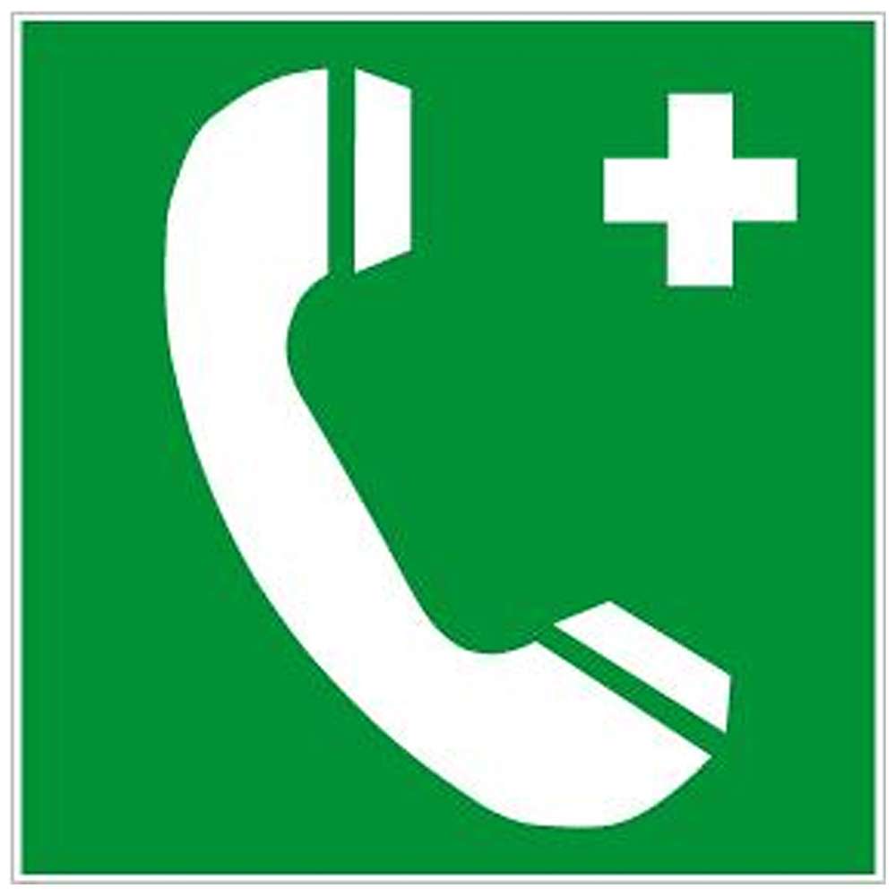 Segnale di soccorso "telefono d'emergenza" - lunghezza lati 50-40 cm