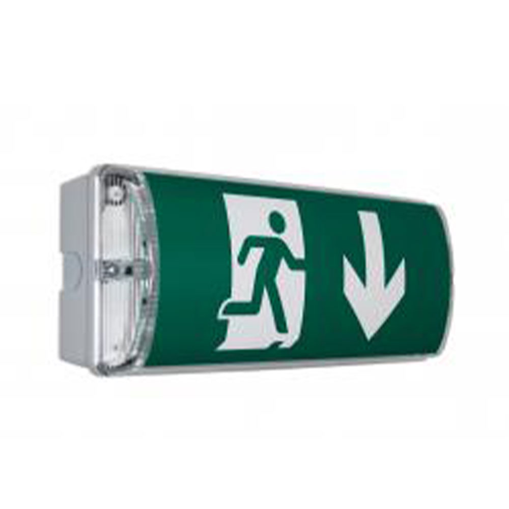 Safety / exit sign luminaire V-LUX CLASSIC FRP - with battery heating - polycarbonate housing - with automatic test function - different versions