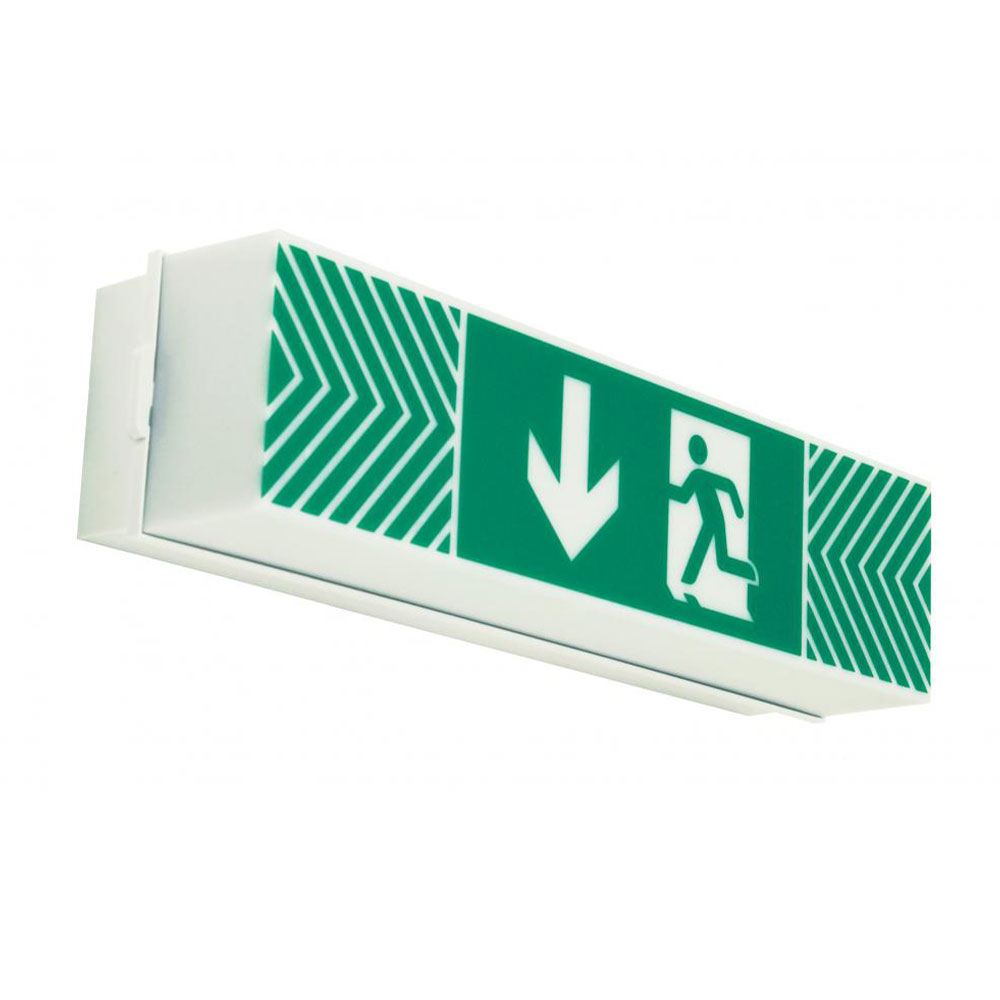 Safety / exit sign luminaire C-LUX CLASSIC - polycarbonate housing - with AUTOTEST function or central supply - different versions