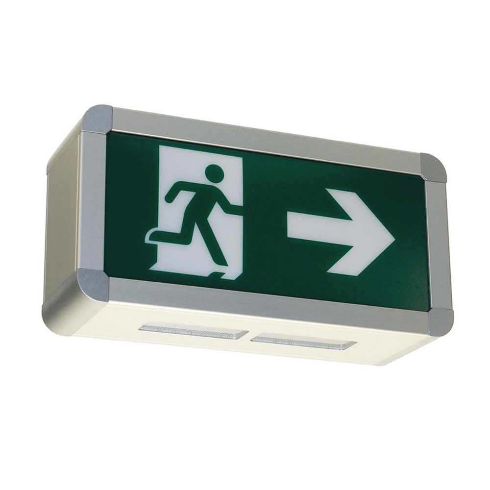 ALU-LUX CLASSIC safety / escape sign luminaire - aluminum housing - with automatic test function or central supply - different versions