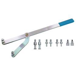 Gedore counter spanner - adjustable - with interchangeable bolts and knurled screws - price per set