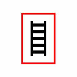 Fire protection - "Ladder symbol" - 10x20 or 20x40 cm