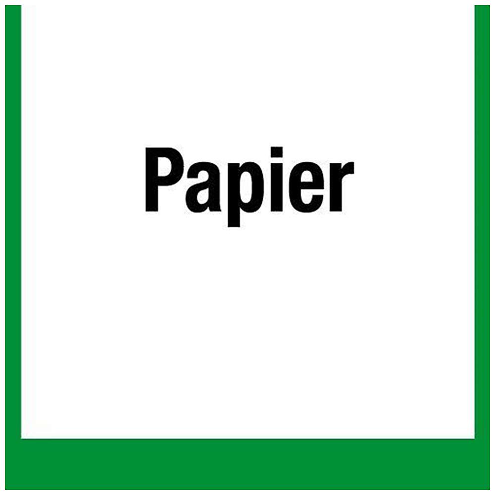 Miljøskilt "innsamlingsbeholder for papir" - 5 til 40cm