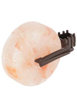 Rock crystal salt lick stone - Ø 5 cm - weight 80 g - holder included