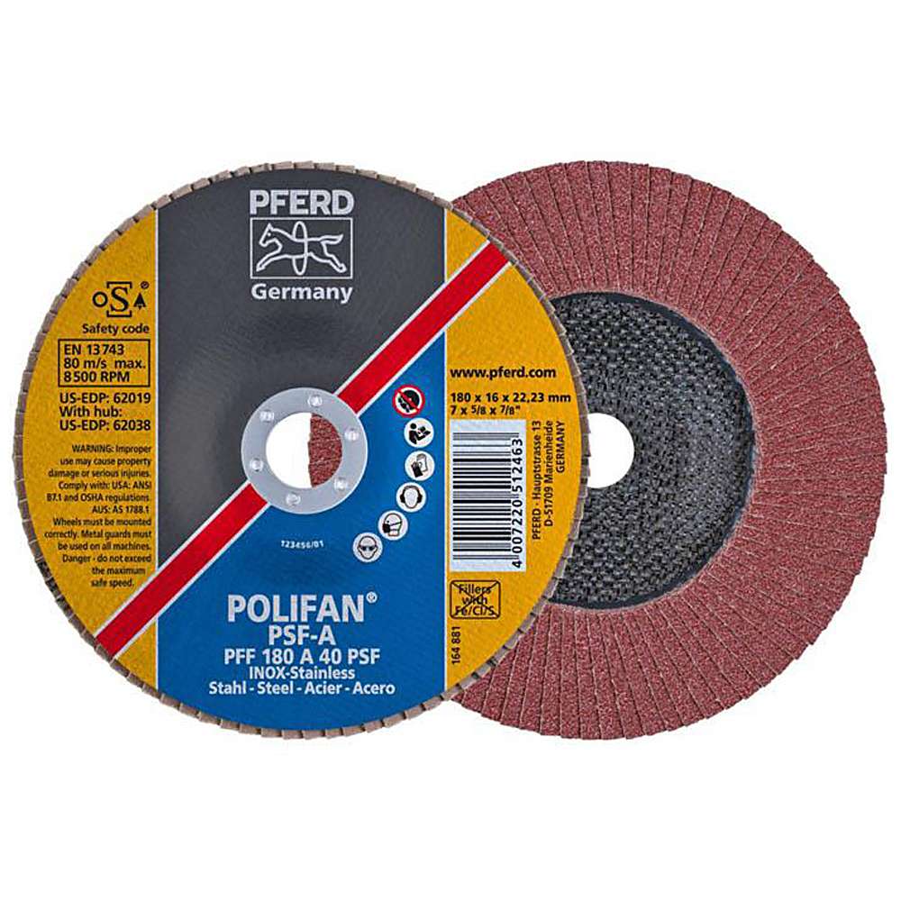Disco lamellare - PFERD POLIFAN® - per acciaio / INOX / plastica - design piatto - Prezzo per PU