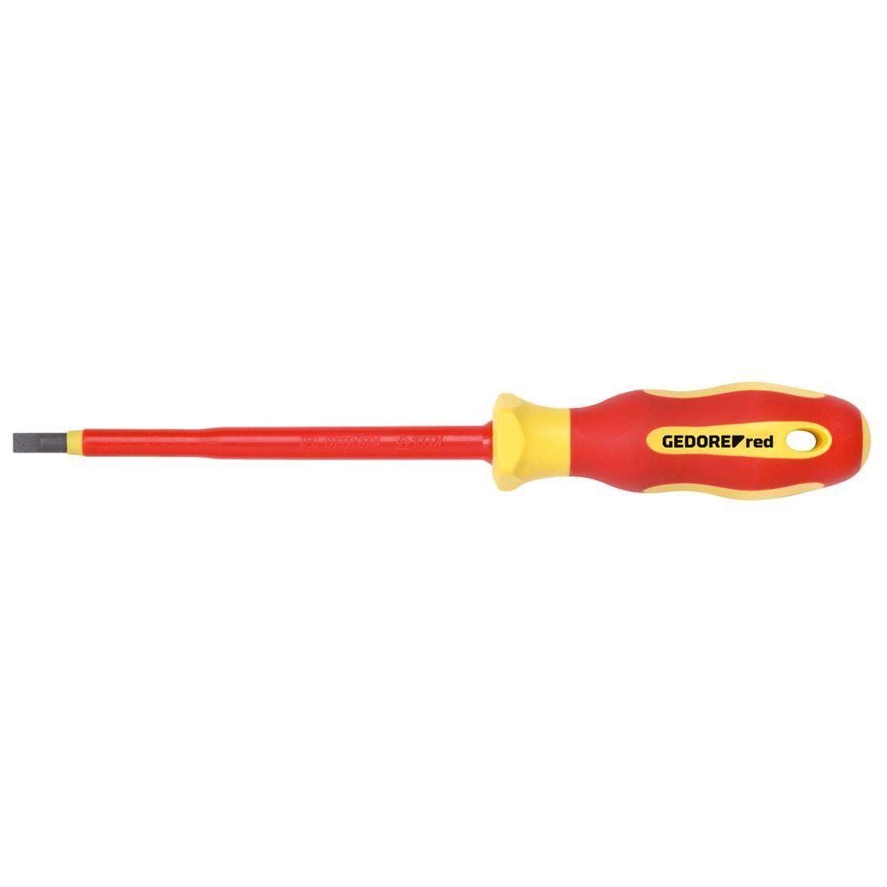 Gedore red VDE screwdriver - slotted drive - various lengths - Price per piece Lengths - price per piece