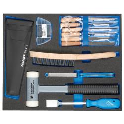 Gedore tool assortment - in 2/4 CT module - incl. files, brush, hammer etc. - Price per set