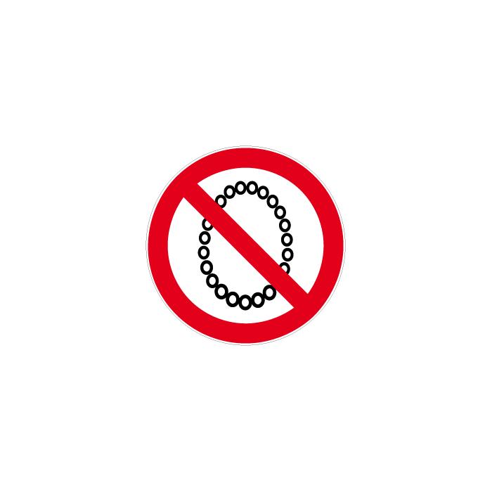 Signe d'interdiction "Collier Opération interdite" - Ø 5 à 40 cm