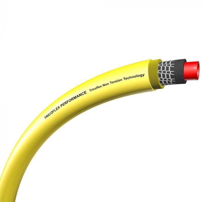 Tubo dell'acqua in PVC Tricoflex® Performance - Ø interno da 12,5 a 25 mm - Ø esterno da 18,2 a 32,4 mm - lunghezza da 25 a 50 m - colore giallo - prezzo per rotolo