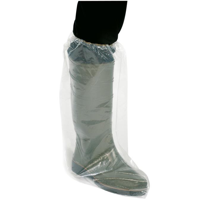 Disposable overshoes - polyethylene (PE) - length 40 cm - height 29 to 50 cm - unit 100 pieces - price per box