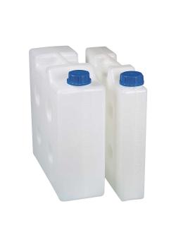 Space saving canister - PP - transparent - capacity 10 l - with or without threaded socket